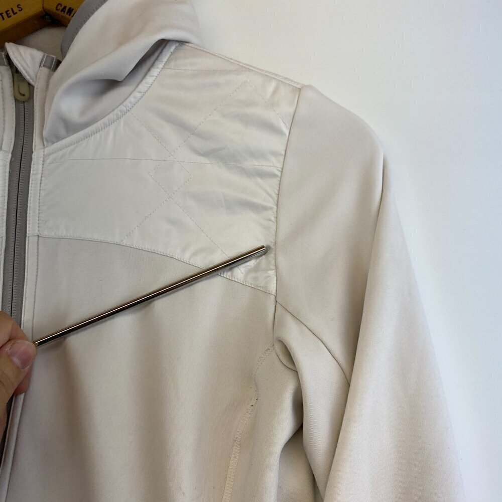 Lole Women's White Zip Front Hooded Long Sleeve Athletic Jacket Size M #1149 - Picture 11 of 16